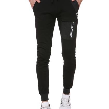 Campus SutraBlack Cotton Jogger  MJSB-SKU-60