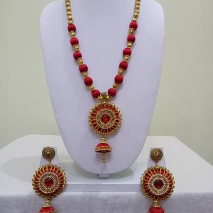 RAINBOWDonut Necklace Set With Donut Jhumka  FAC-SCO-26