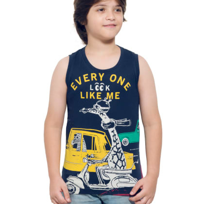 Maniac KidsNavy Sleeveless T-Shirt