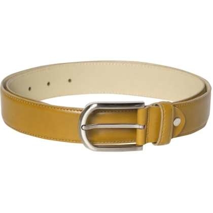 SCHARF ACCESSORIESLiberal Aristocrat Series Genuine Yellow Leather Formal Belt  Men-Acc-16