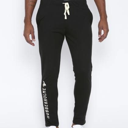 HubberholmeBlack Slim Fit Applique Jogger  MJSB-SKU-40