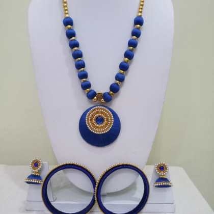 RAINBOWChandbali Necklace With Jhumka & Earrings  FAC-SCO-12