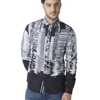 URBAN SCOTTISHCotton Jacquard 2 Ply Shirt