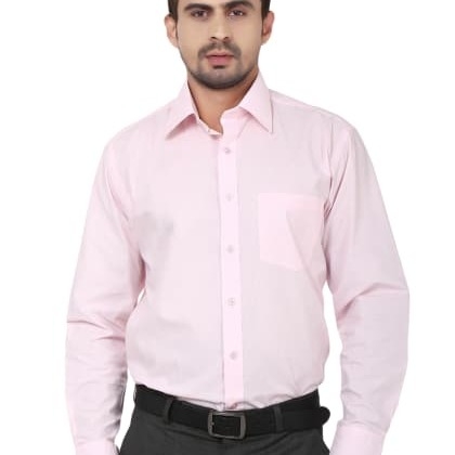 HancockPink Solid Pure Regular Fit Formal Shirt