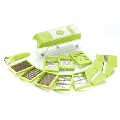VRRoyal Fruit & Vegetable Unbreakable 12 In 1 Chopper (Green)