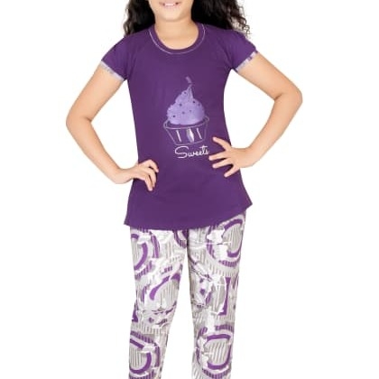 Fashion FeverPurple Cotton Night Suit