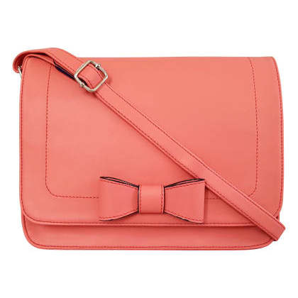 Toteteca Bag WorksPink Bowed Sling Bag
