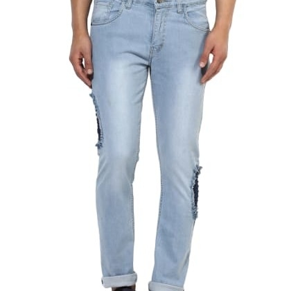 EstroloSide Ripped And Pin-Tucked Jeans