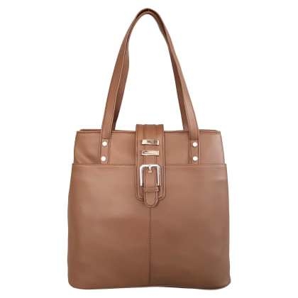 Toteteca Bag WorksTaupe Metalled Shoulder Bag