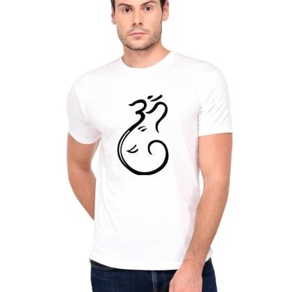 Trends TowerOm -White Printed T-Shirt MTS-SKU-15