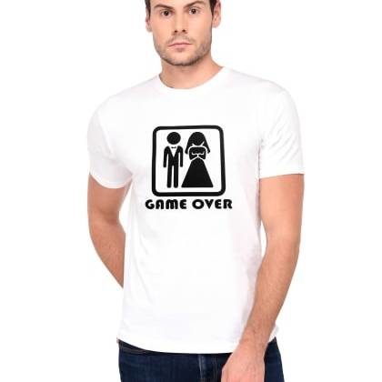 Trends TowerGame Over -White Printed T-Shirt MTS-SKU-11