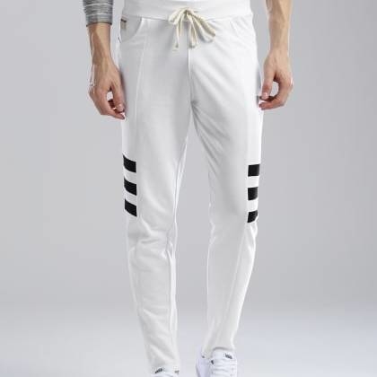 HubberholmeWhite French Terry Trackpant  MJSB-SKU-54