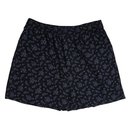 NuoviSatin Leaf Printed Black Boxers  MJSB-SKU-74
