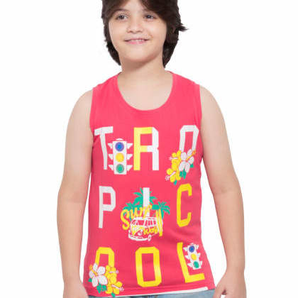 Maniac KidsFuchsia Sleeveless T-Shirt