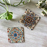 COASTERS – SET OF 2- VARANASI BIRDS