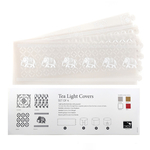 TEA LIGHT COVERS - White textile