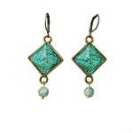 Hanging Earrings with Bead - Naqashi - Kashmir
