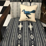 Art Cushion Cover 12 x 12 - Mughal Miniature - Blue Jay