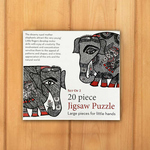 JIGSAW PUZZLE 20 PC - Madhubani Elephants