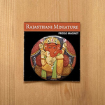 FRIDGE MAGNETS ROUND - Rajathani Miniature Ganesha Red