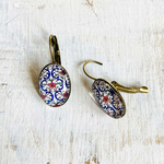 OVAL EARRINGS 18 x 14 mm - City Palace Mural