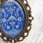 Adjustable Oval Ring - Persian Blue