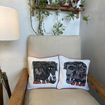 Art Cushion Cover 12 x 12 - Mithila Elephant