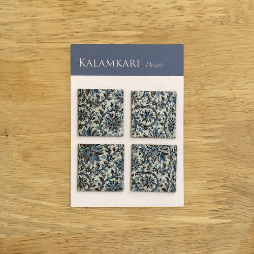 FRIDGE MAGNET SET OF 4-KALAMKARI- FAB