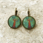 CLIP EARRINGS 18 MM - Gond peacock