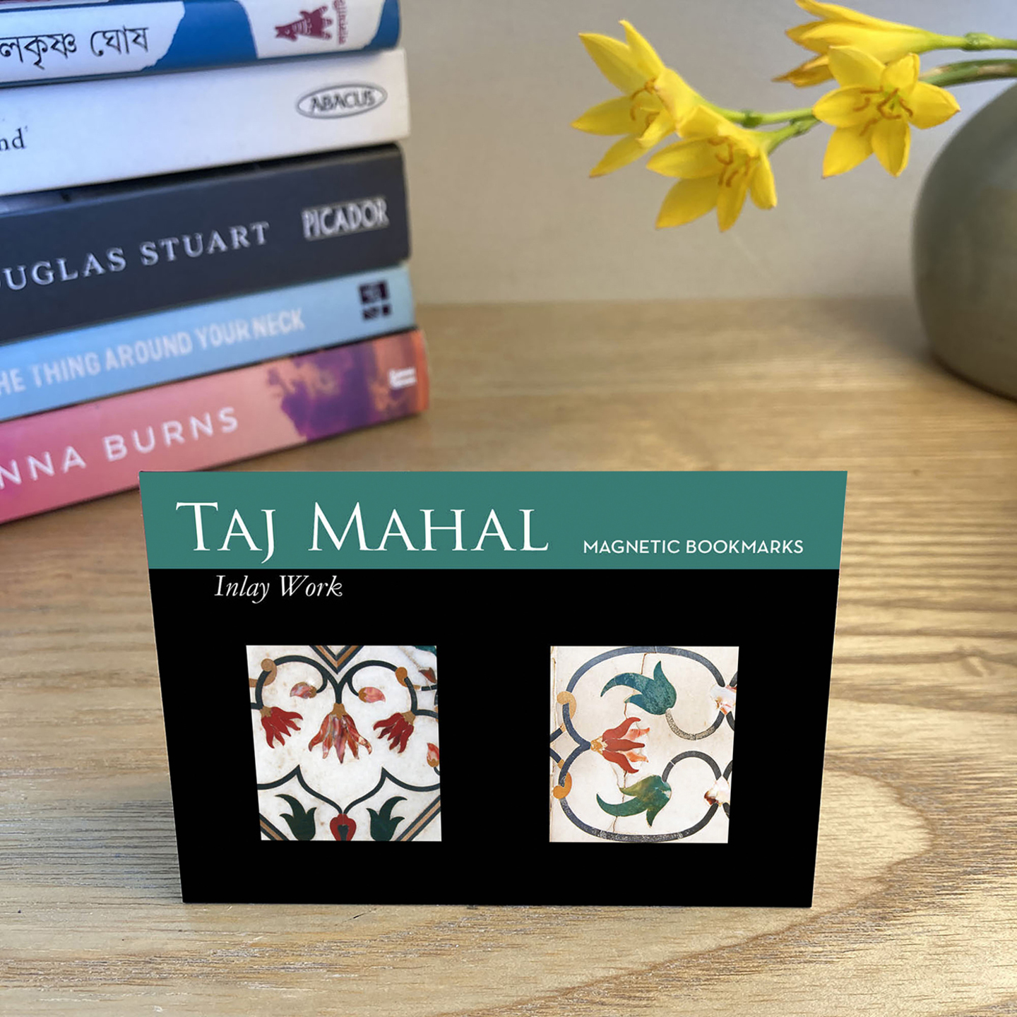 BOOK MARKS SET OF 2 - Taj Mahal Inlay work - Green