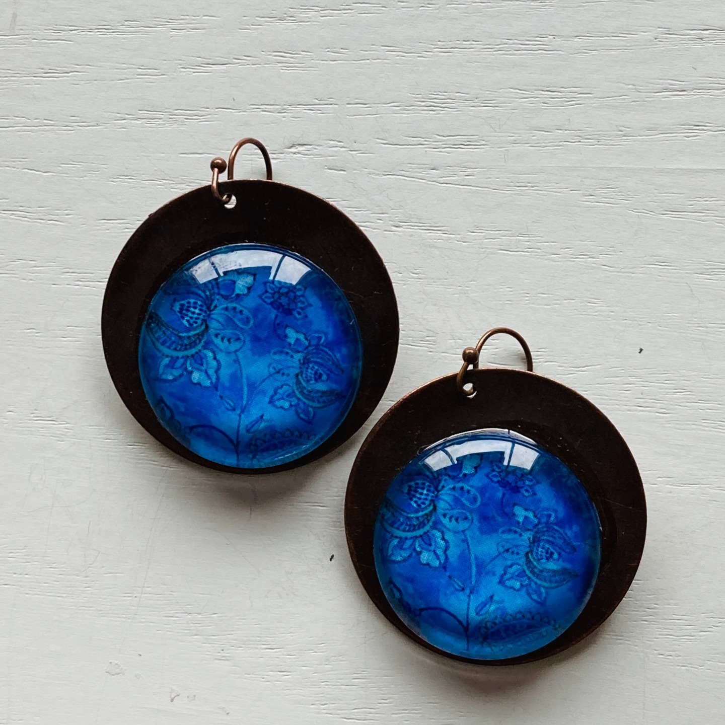 Earrings - Mughal Blue Flowers