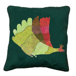 Art Cushion cover 12 x 12 - Gond Peahen
