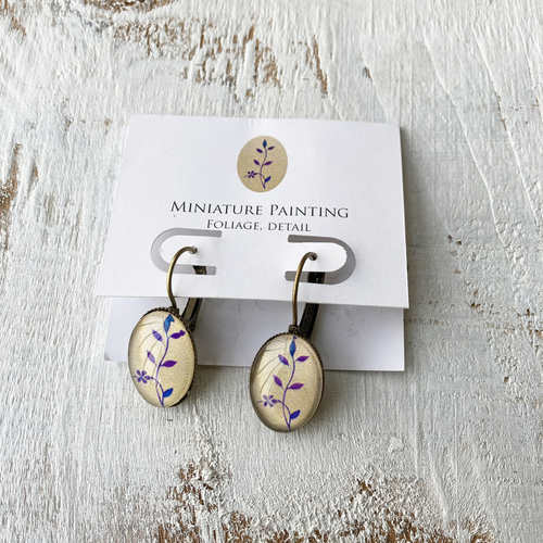 OVAL EARRINGS 18 x 14 MM - Miniature Painting
