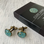 Cuff Links - Shirkha, Naqashi, Kashmir