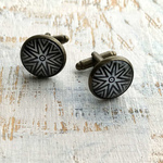 Cuff Links - Hand Carved Block