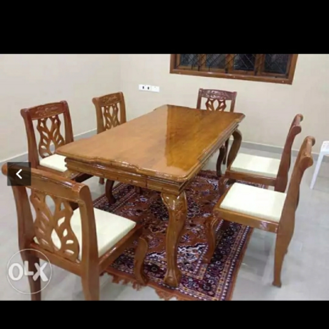 6 Chair Assam Teak Dinning Table 