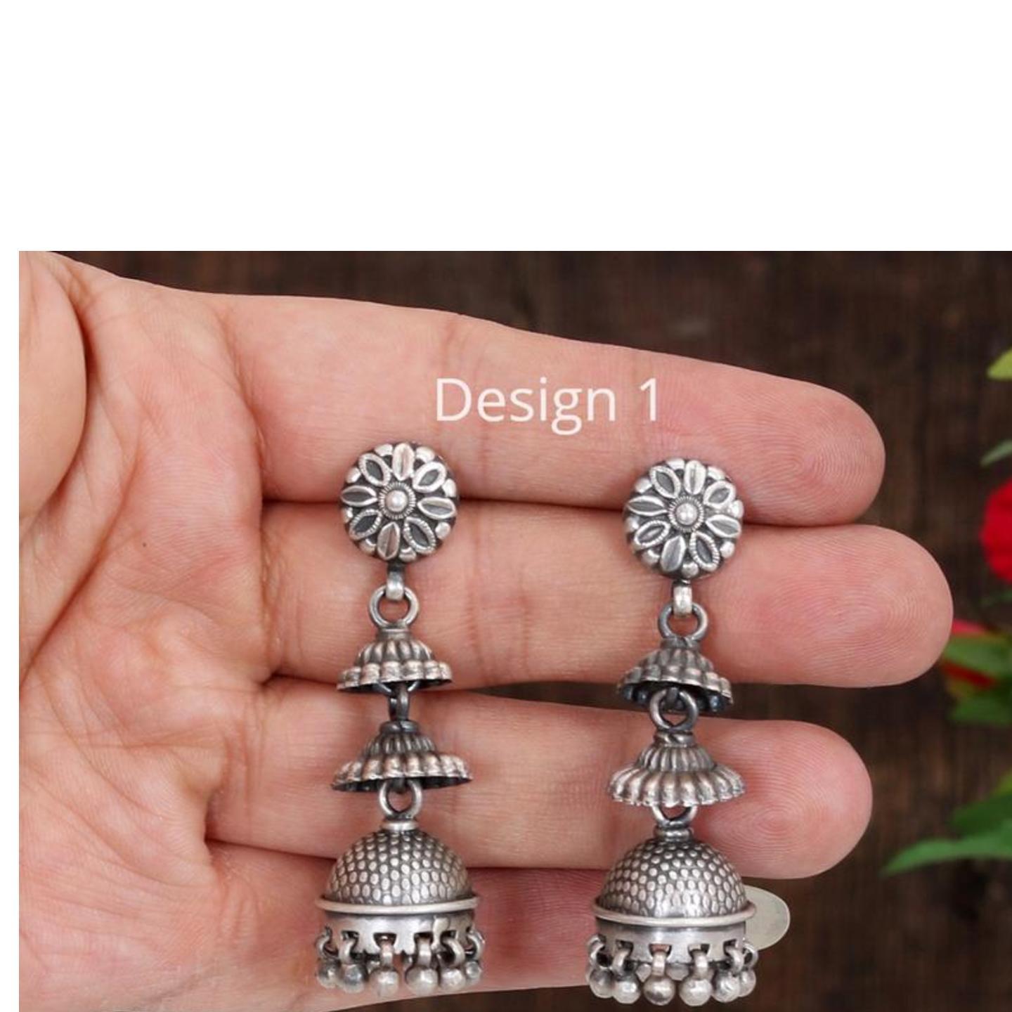 925 Solid Sterling Silver Earring - Beautiful Long Dangler Earring - Length 2.2 Inches - Sterling Silver Oxidize Earring- Party Wear Earring