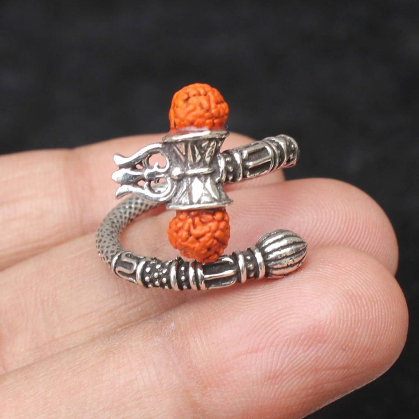 925 Silver Trishul Ring For Men and Women