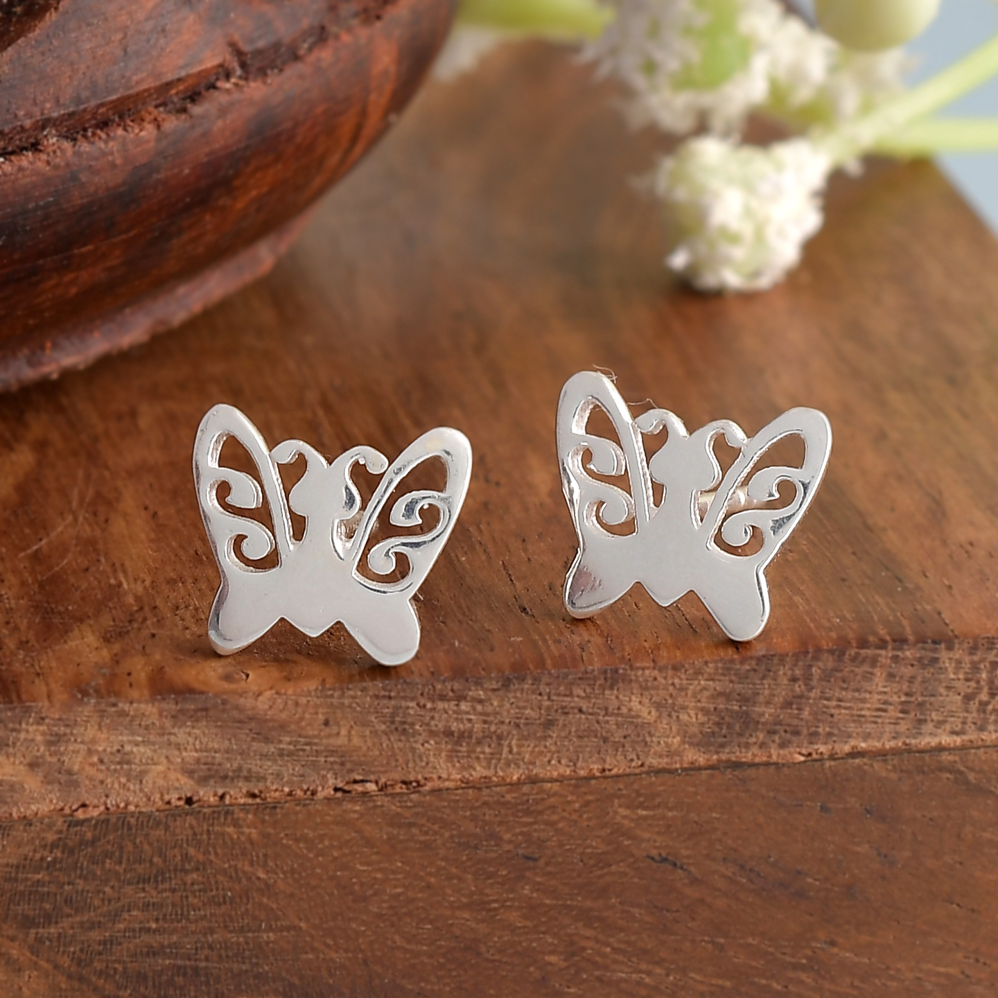 Silver 925 Butterfly Earring