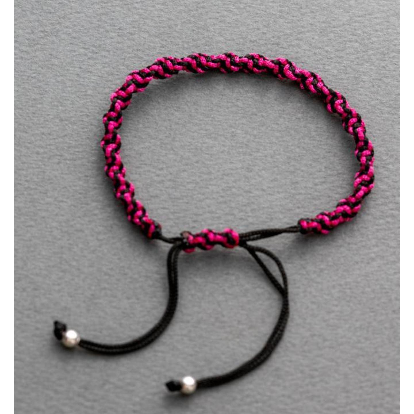 Thread Bracelet with Silver Ball for Men and Women