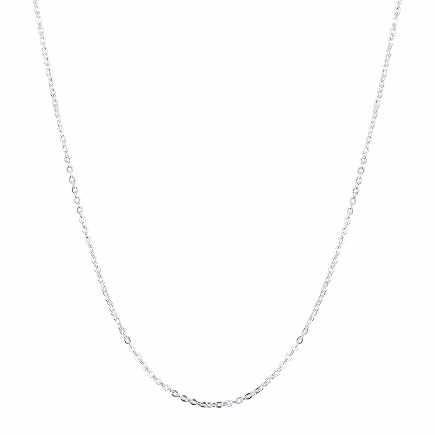 Nemichand Jewels Sterling Silver 925 Thin Chain for Women & Men SS-12