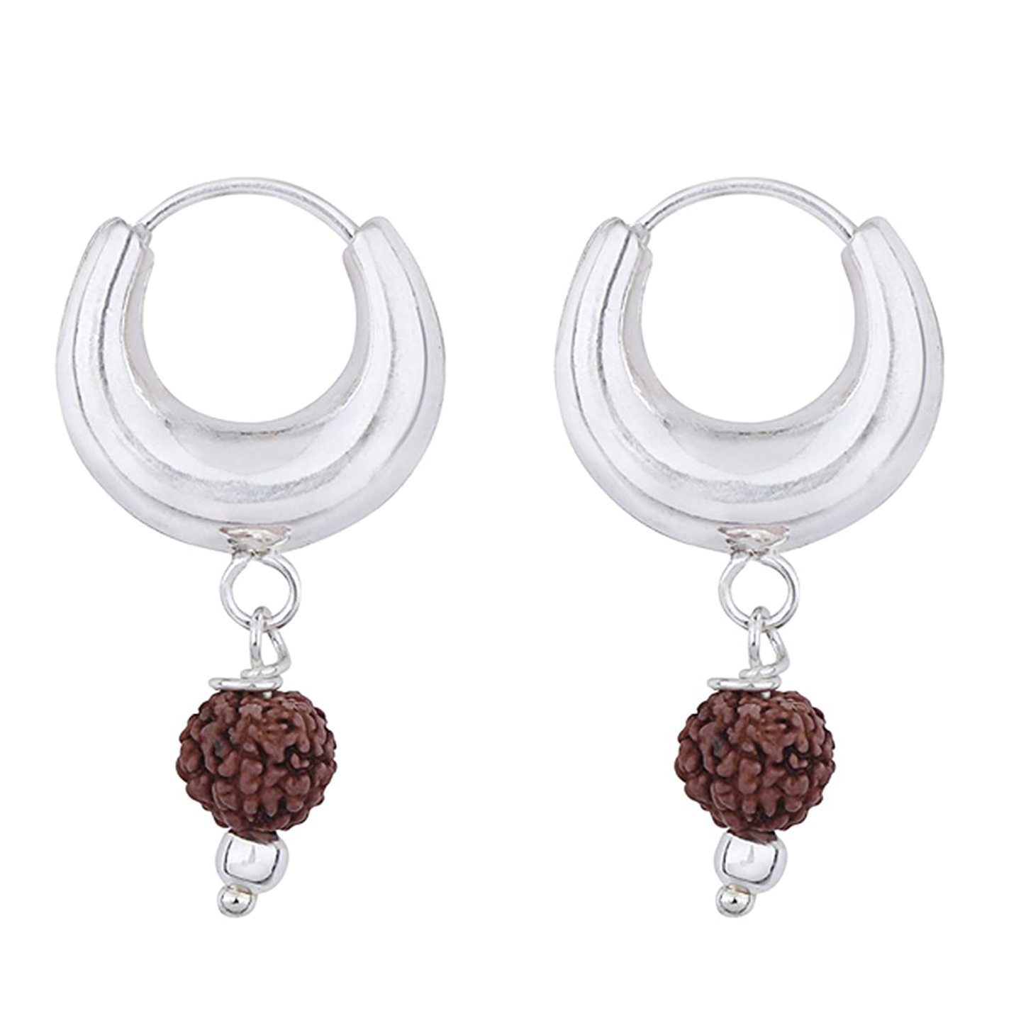 925 Sterling Silver Rudraksha Bali Earrings for Boys, Girls and Women