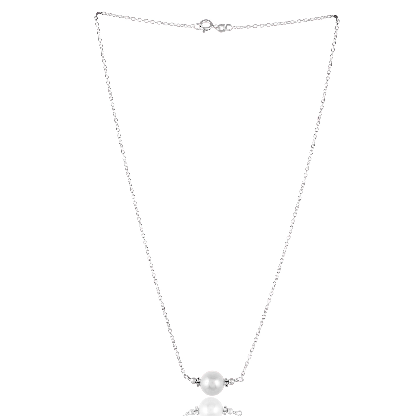 925 Sterling Silver Pearl Necklace For Women