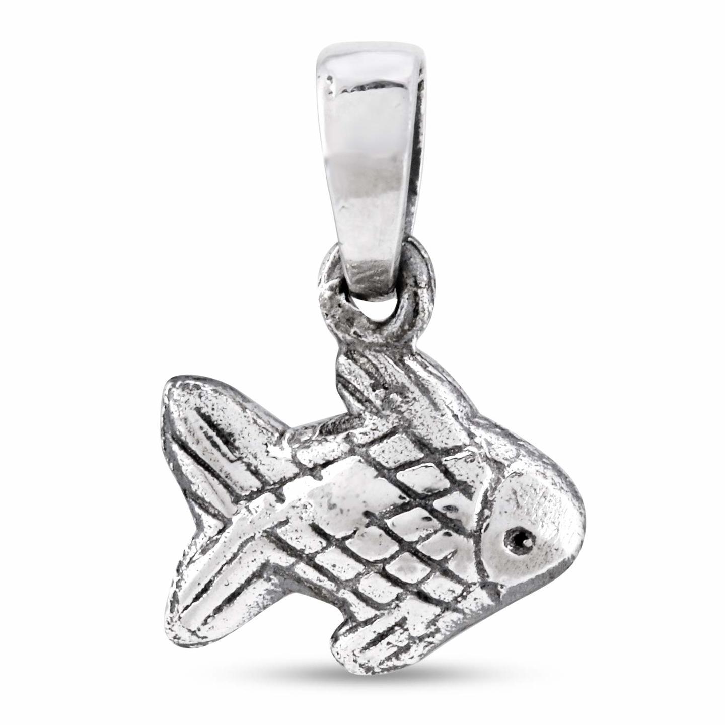 Silver 925 Small Tiny Fish pendant with Chain