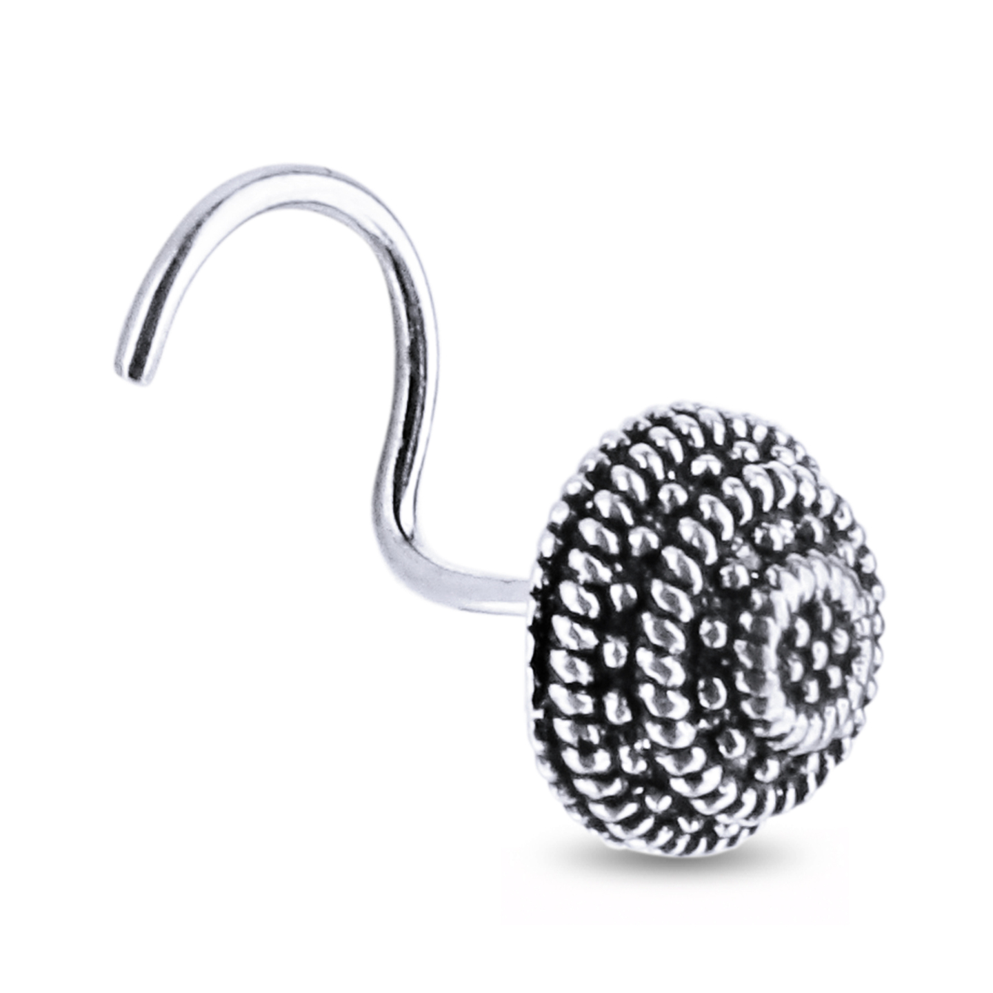 925 sterling Silver Antique oxidised Nose Pin for womens