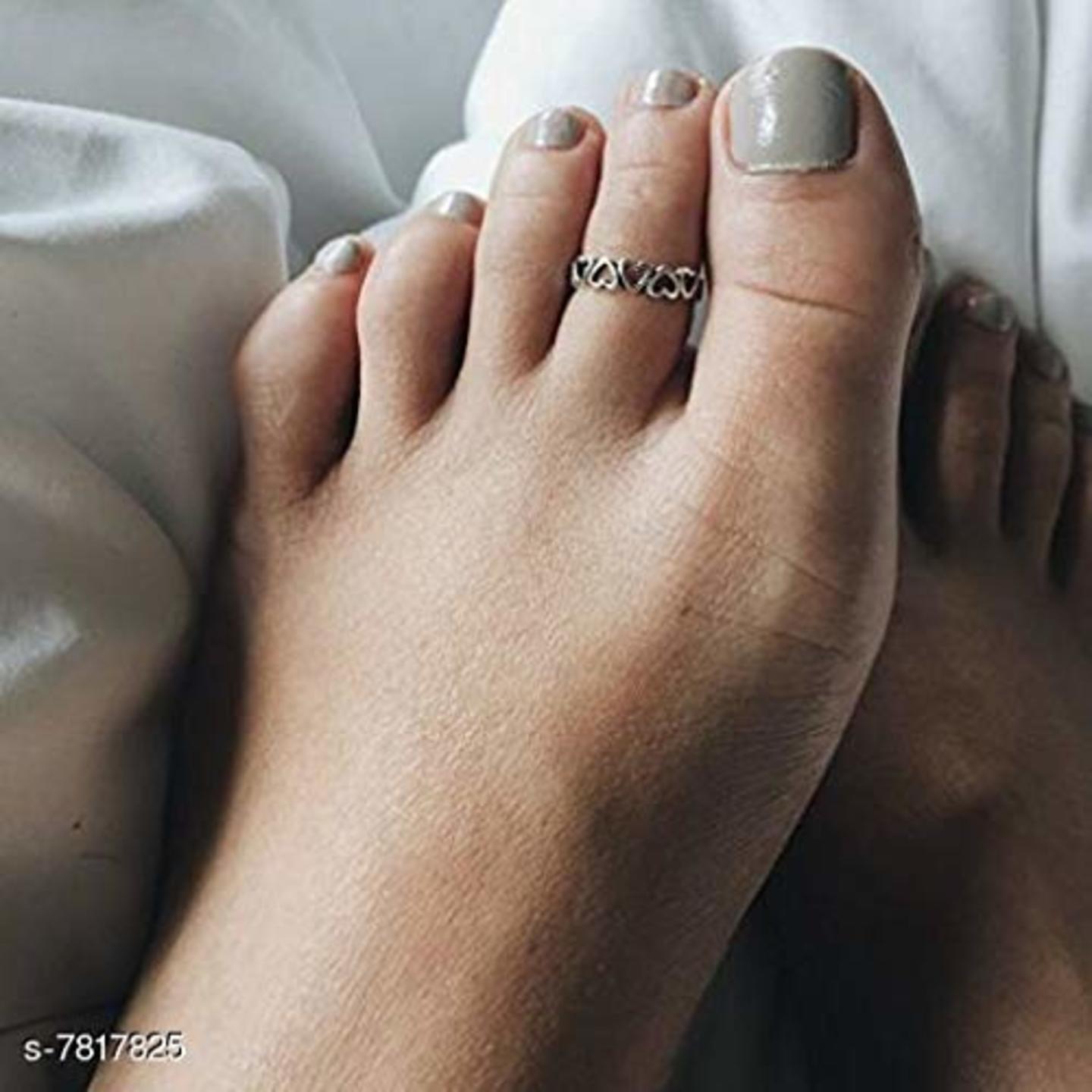 Heart Silver Toe ring For Women 1 Pair