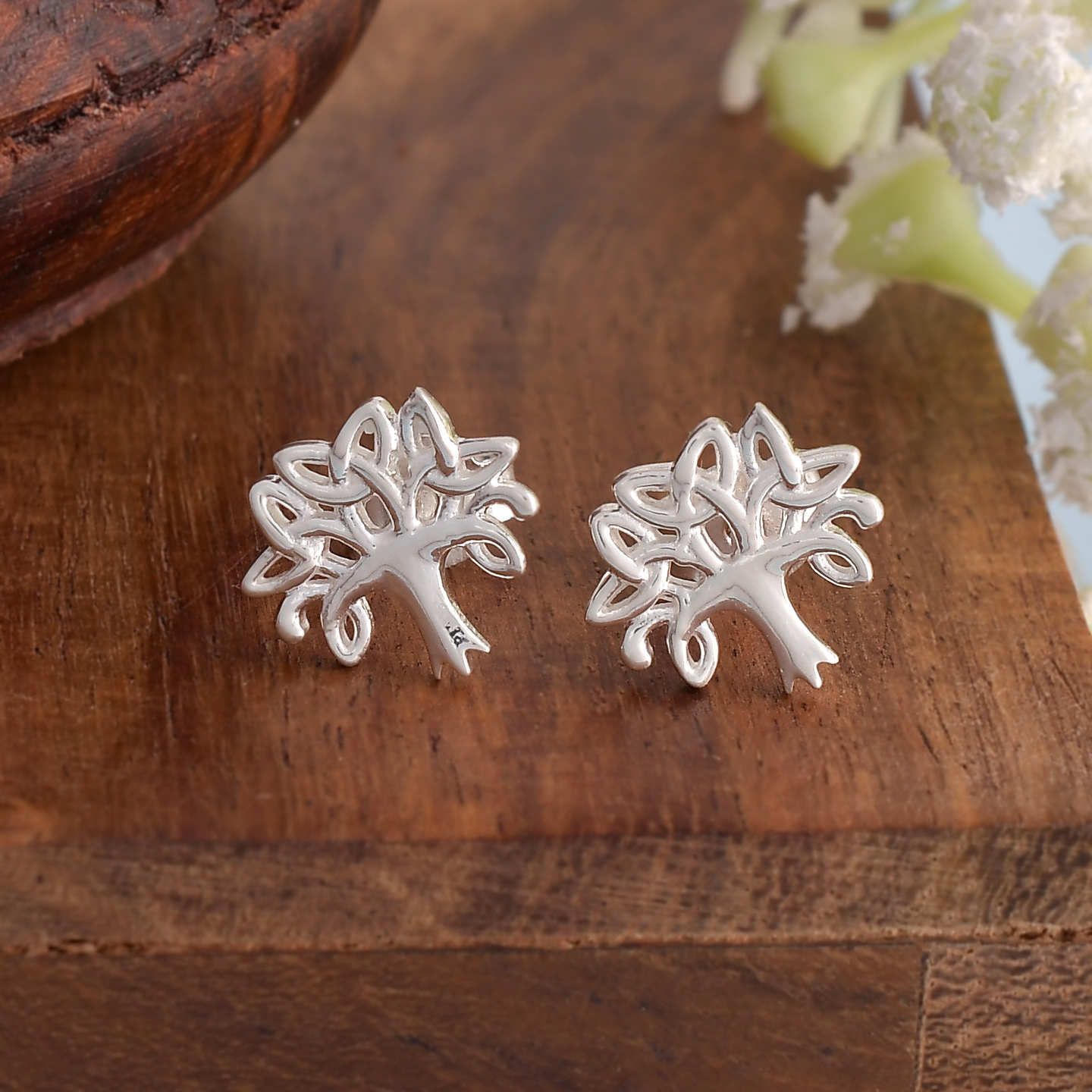 Tree of Life Silver Earring