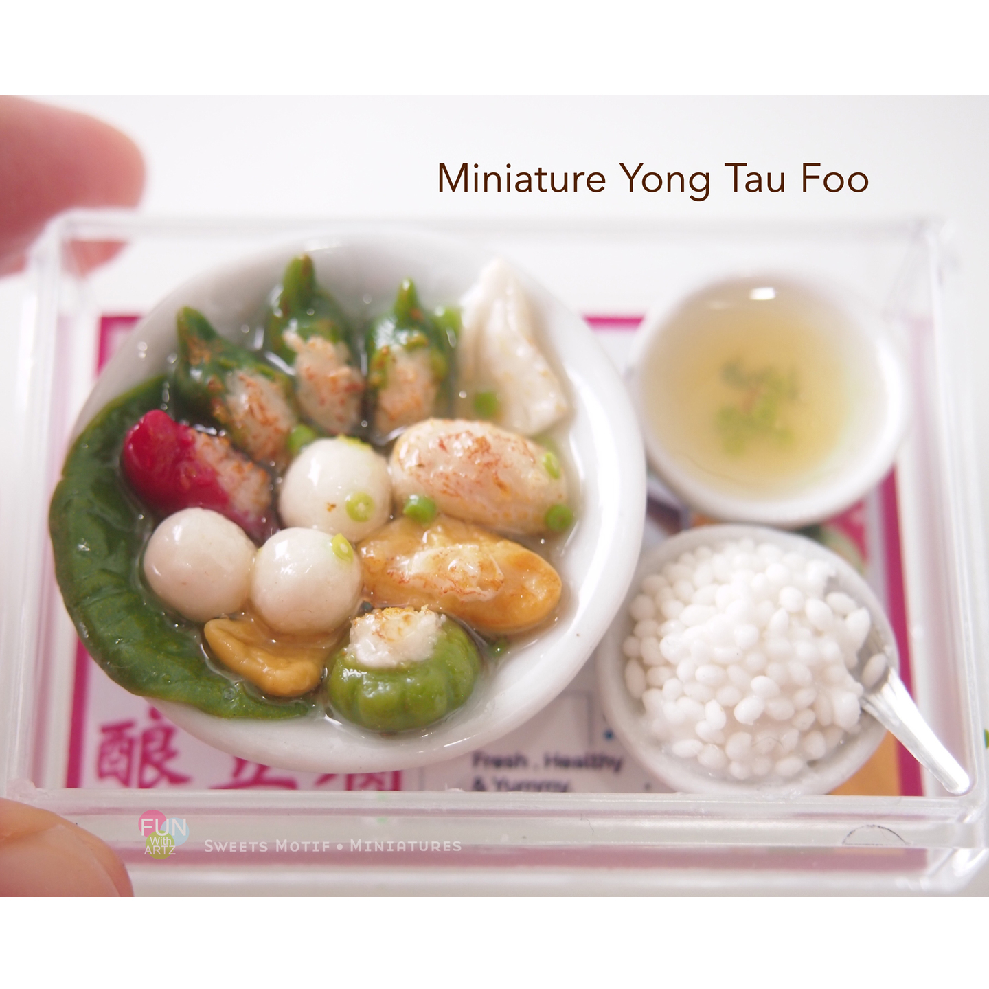 Miniature Food Clay Yong Tau Foo Set