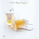 Food Jewelry-Beer Earrings-Food earrings-clay food