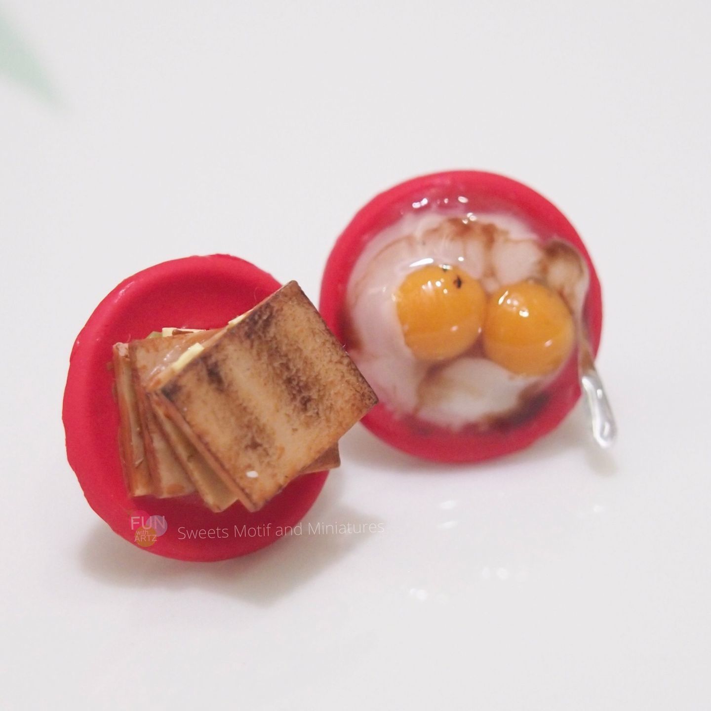 Miniature food Workshop-Kaya Toast and Egg Jewelry